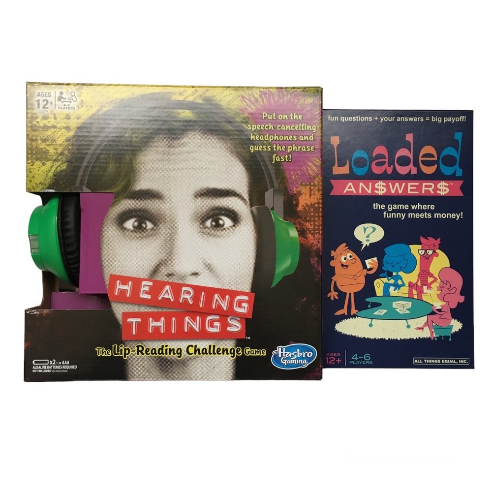 Hearing Things Hasbro Game and Loaded Answers All Things Equal Branded Game